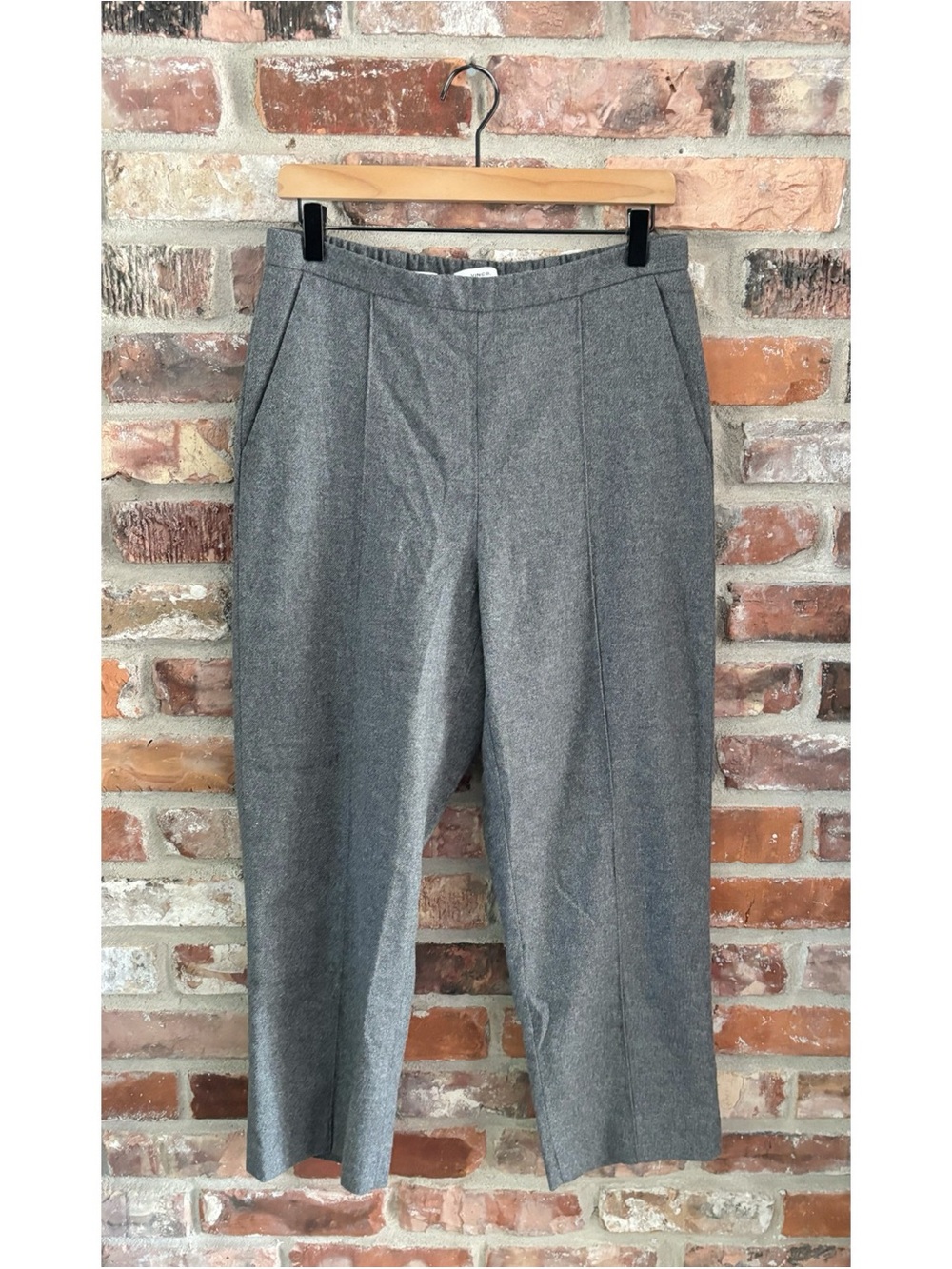 Vince Gray Wool Blend Trouser Pants, S